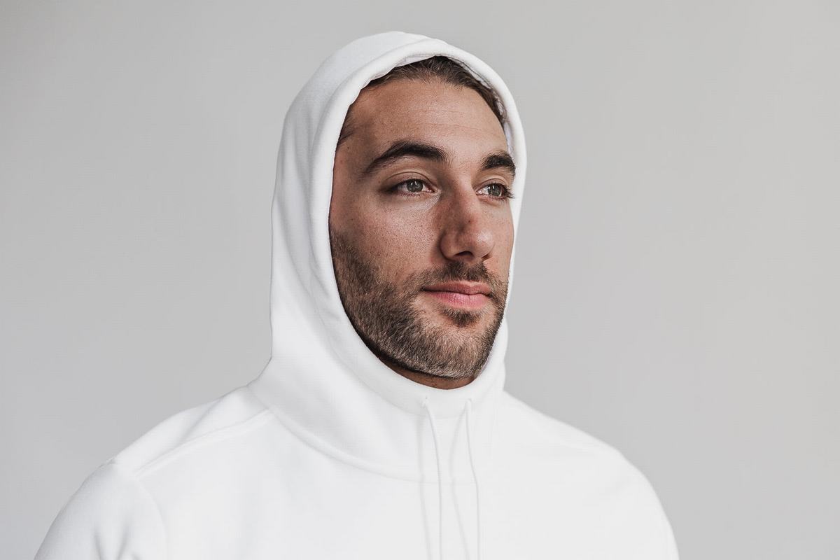 Nobull Arctic Men's Hoodie White | Australia (RU5198)